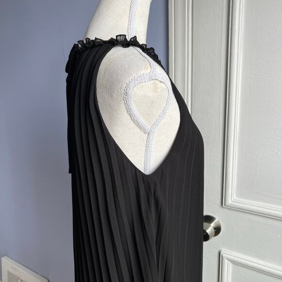 NWT Aritzia Wilfred Crete Mini Dress Chiffon Accordion Pleat Ruffles Size XS - Picture 4 of 11